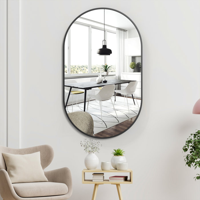 Ebern Designs Latwanna Oval Metal Wall Mirror & Reviews Wayfair